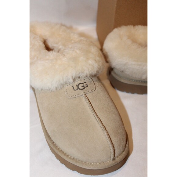NIB UGG WOMEN'S TAZZETTE SUEDE SHEARLING SLIP ON SLIPPERS MSC‎ TAN NIB - Picture 5 of 8